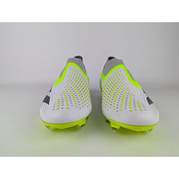 adidas Predator Accuracy+ Firm Ground Soccer Cleats White Black Men Size 13 NEW